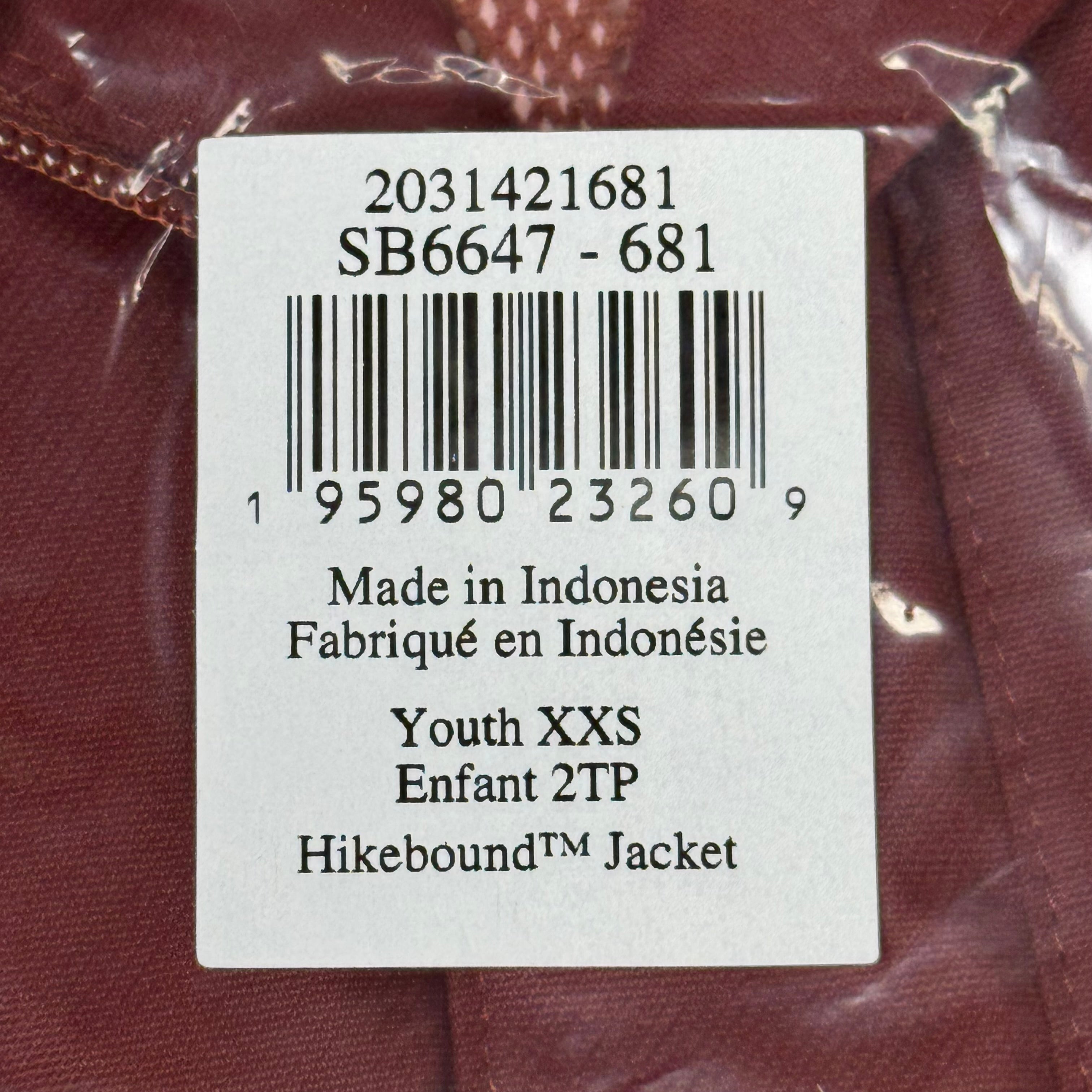 COLUMBIA Hikebound Jacket Waterproof Breathable Omni-Tech Youth XXS Spice Auburn