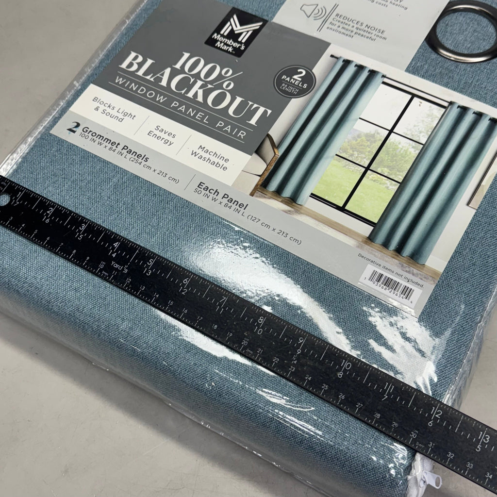 MEMBER'S MARK Window Panel Pair 100" W x 84" L, Blue
