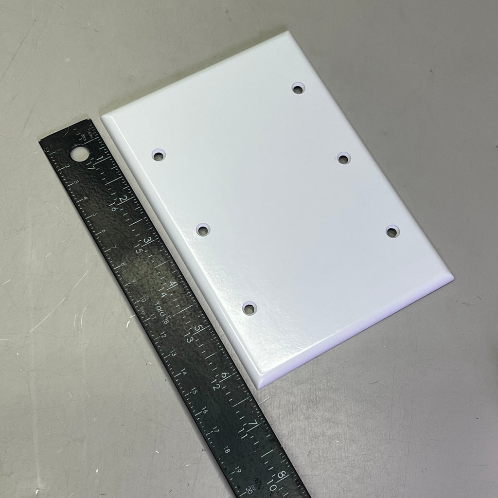 LEVITON (5 PACK) 3 Gang Blank Wall Plate Standard Sz White 88033