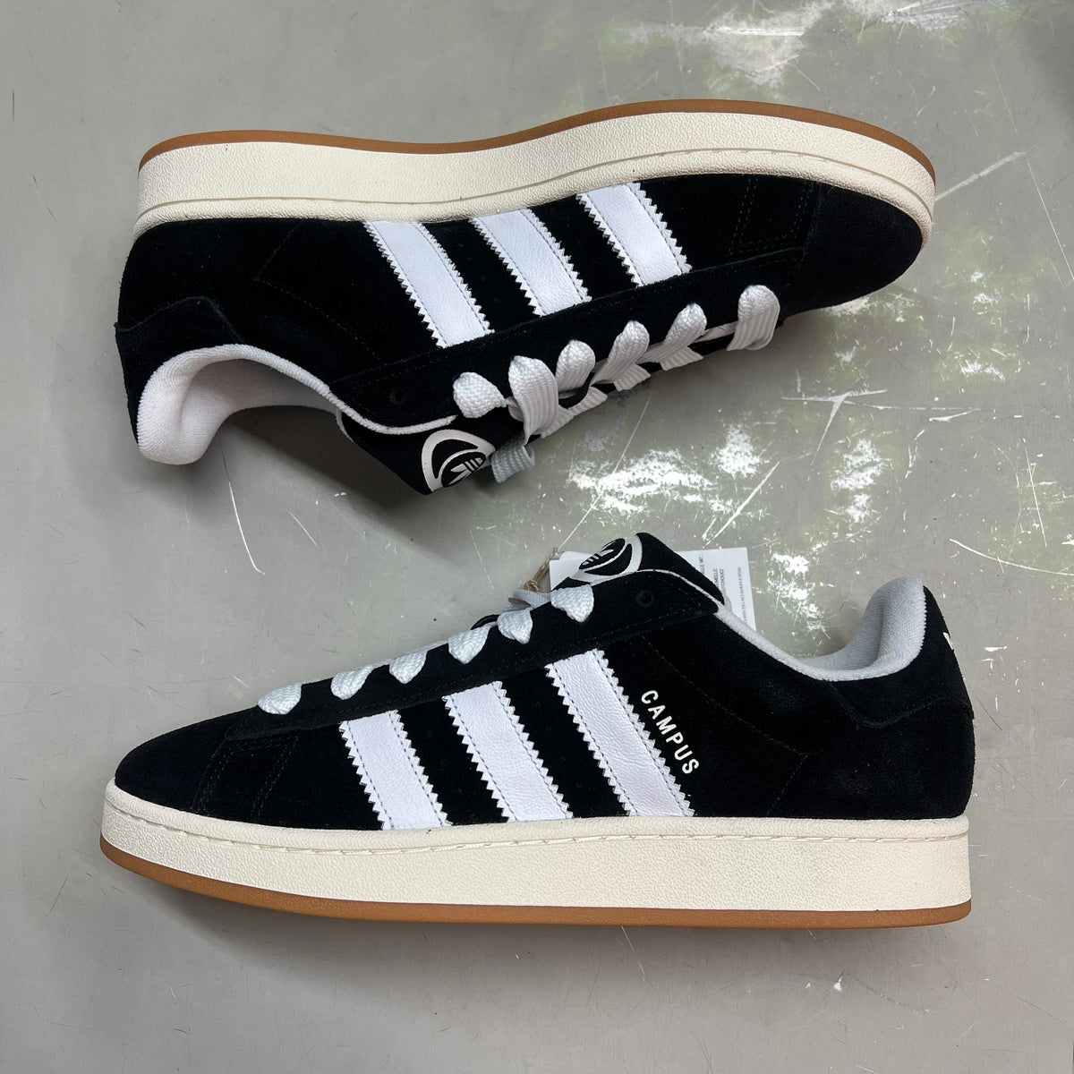 ADIDAS Campus 00s Fat Lace Sneaker Mens Sz 10.5 Black/Cloud White/Off White