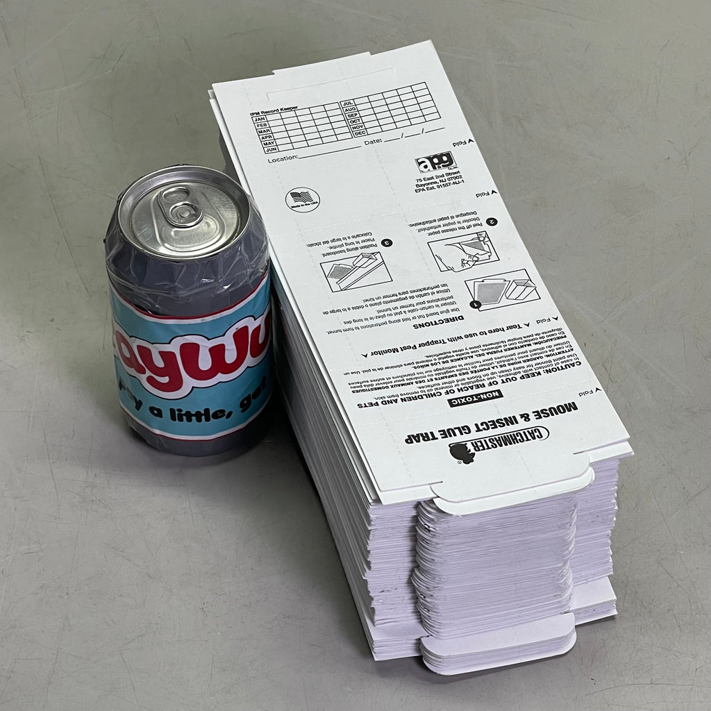 ZA@ CATCHMASTER (72-PACK) Mouse & Insect Glue Boards 10.1"x4" Peanut Butter Scented 72TC