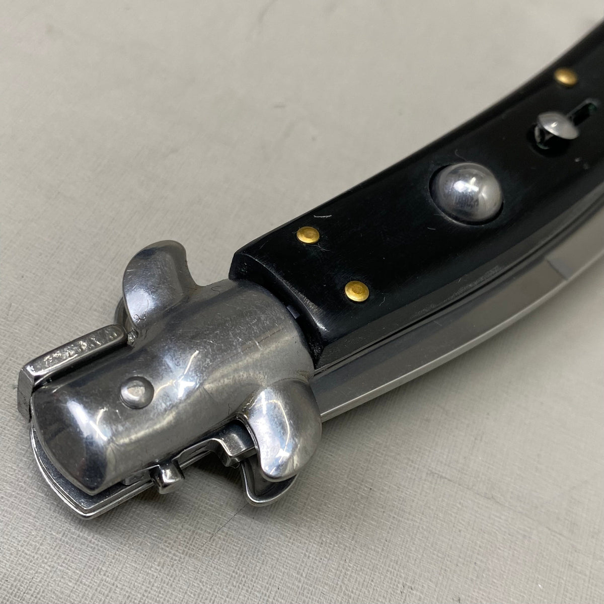 ZA@ ARMED FORCE TACTICAL Handcrafted OTF Pocket Knife  4" Blade 9" Overall Length Black ST-6CBK