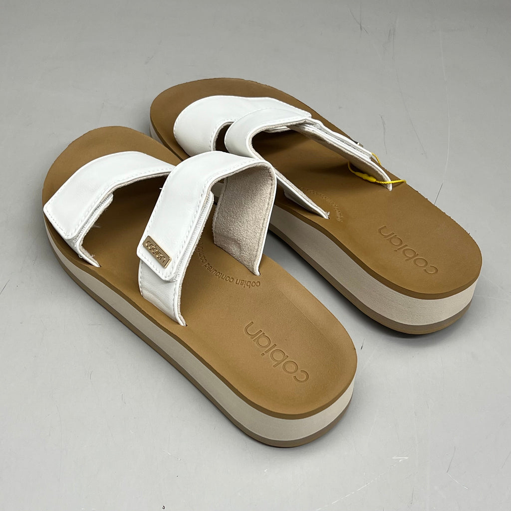 COBIAN Dana Rise Elevated Flatform Style Slide Women's Sz 10 White DNA24-100-10