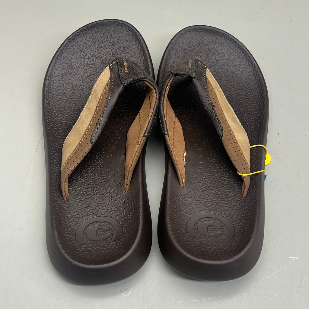 COBIAN Compass Synthetic Leather Strap Sandals Men's Sz 10, EU 43 Chocolate COM25-201-10