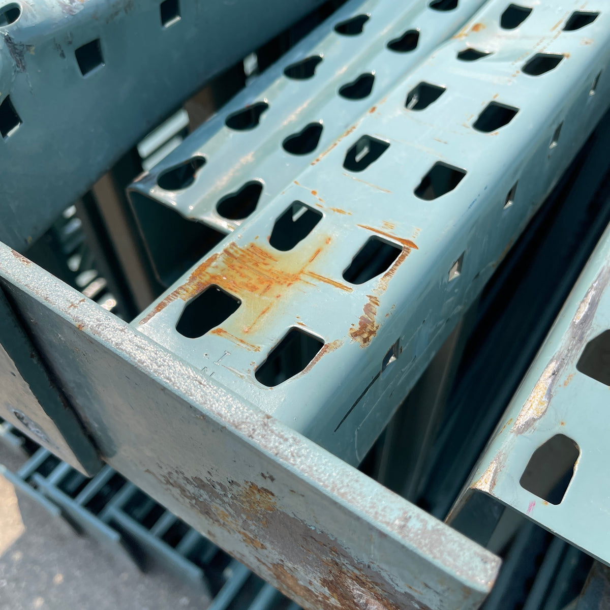 INTERACK Pallet Rack Upright Teardrop Style (Round & Angular) (16ft) 192”H x 42”D (Pre-Owned)