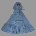 VERONICA BEARD Jeans Edwina Sleeveless Midi Dress Sz-2 Iceberg J24067101287IC