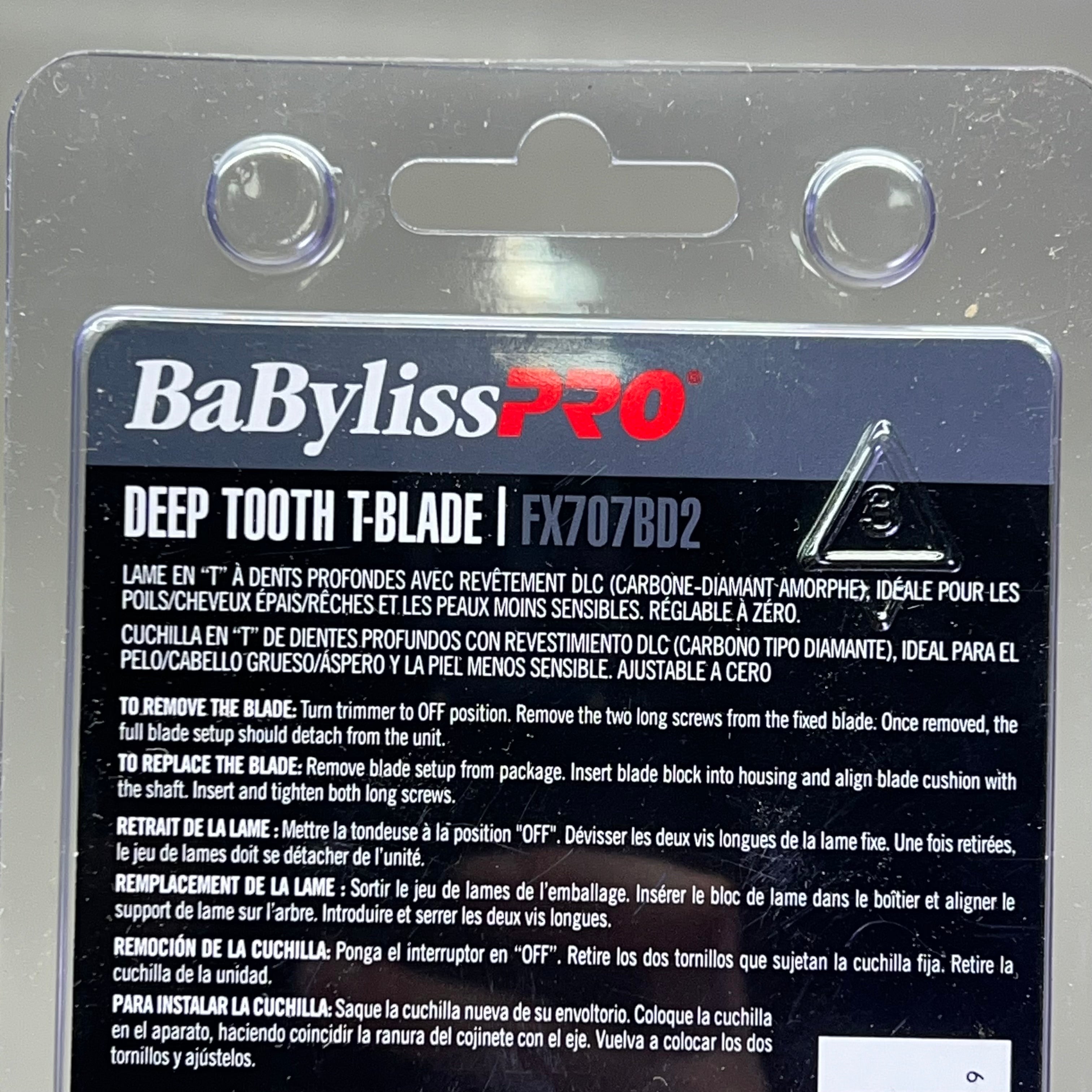 BABYLISS PRO Diamond Like Coating Deep Tooth T-Blade Replacement 2mm FX707BD2
