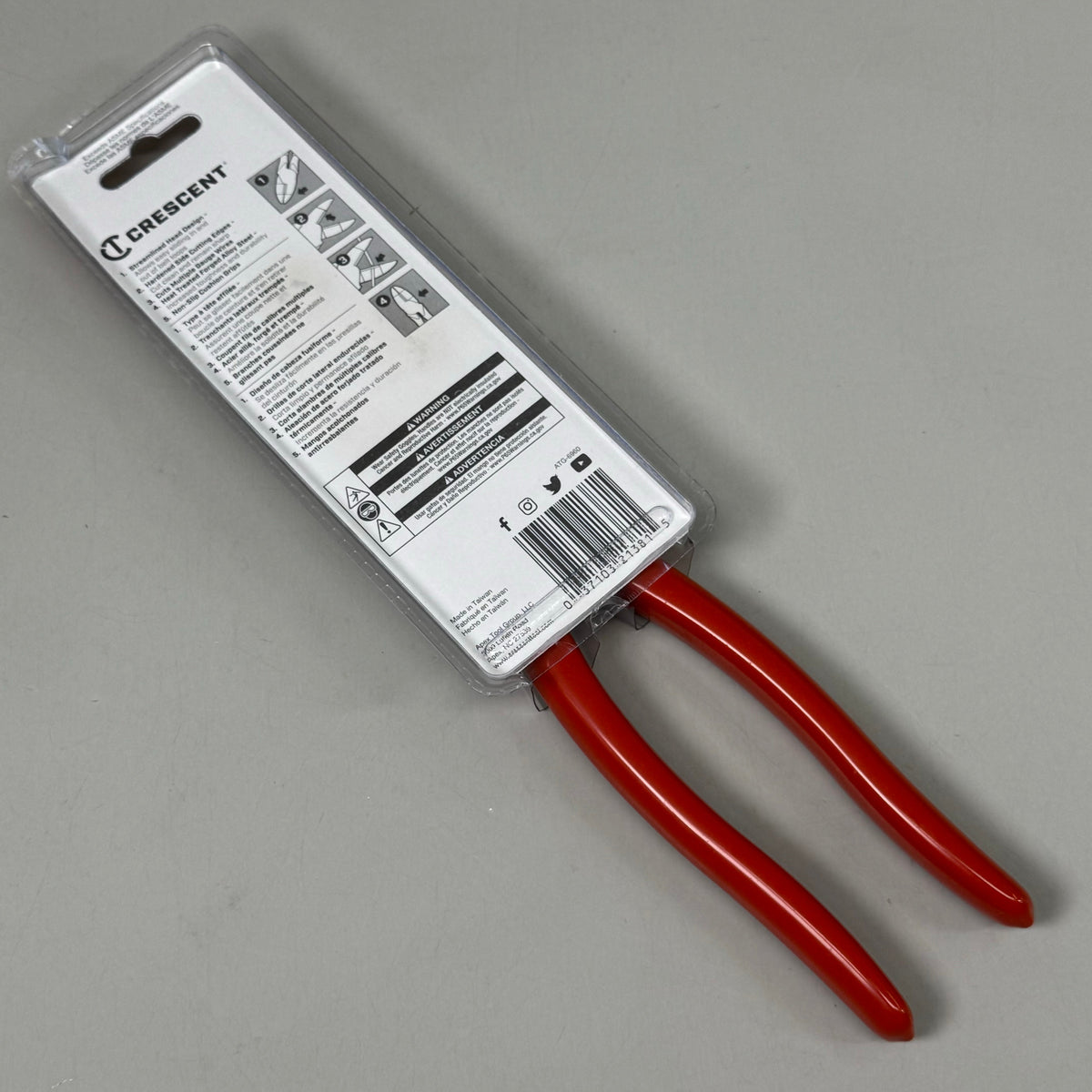 CRESCENT 9" Lineman's Compound Action Dual Material Pliers Red