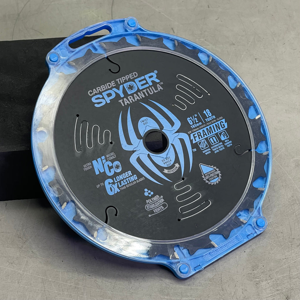 SPYDER Tarantula Framing Circular Saw Blade 18-Tooth, 6-1/2" Black 13030