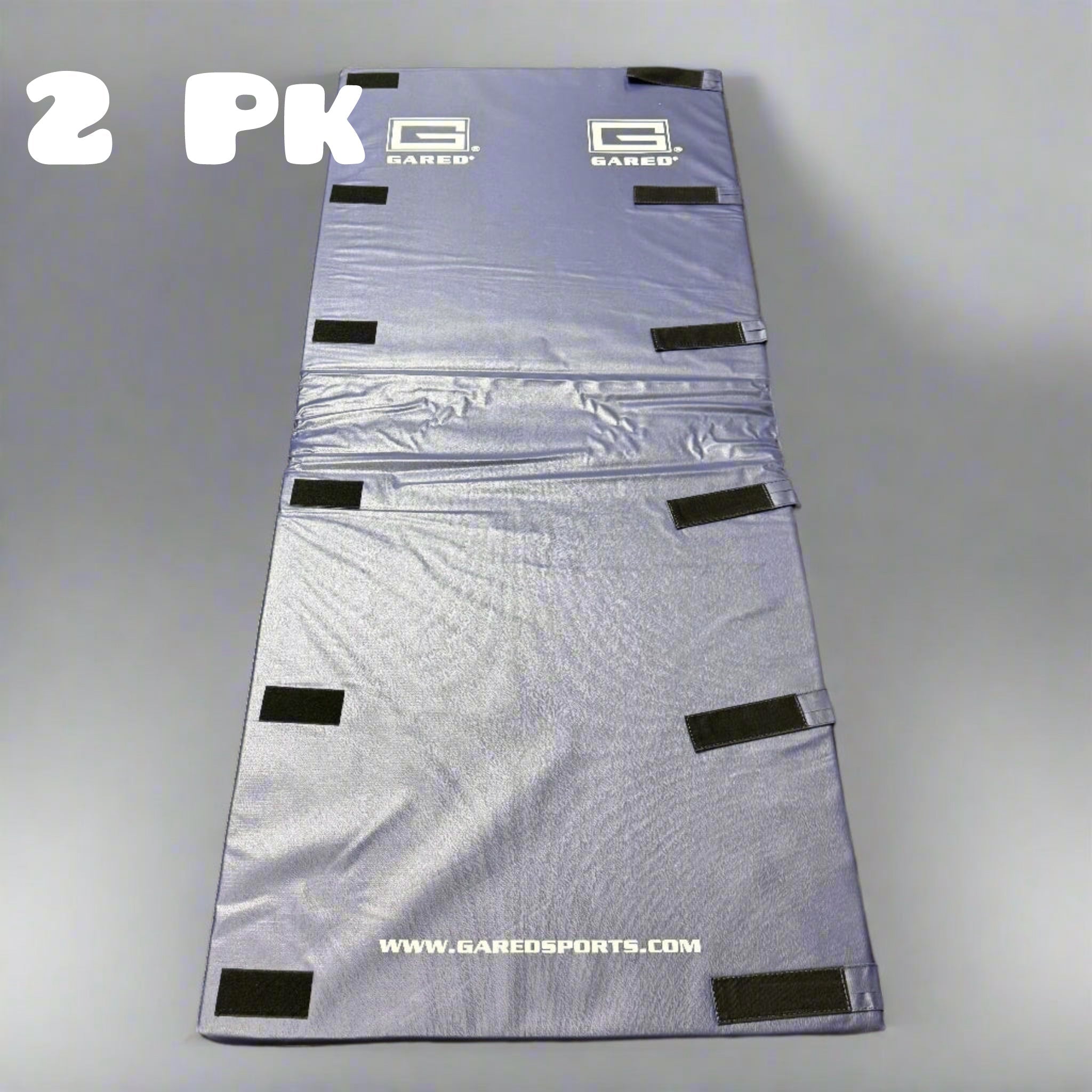 GARED PERFORMANCE SPORTS (2 PACK) Extra Firm Safety Wall Pad 6'x2.5'x2" Blue