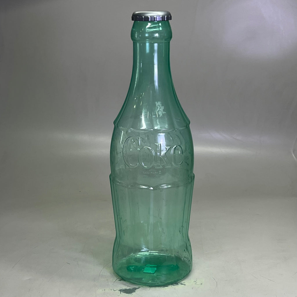 ZA@ COCA-COLA (2 PACK) Plastic Coke Bottle Bank 22"H Green & Red (AS-IS) D