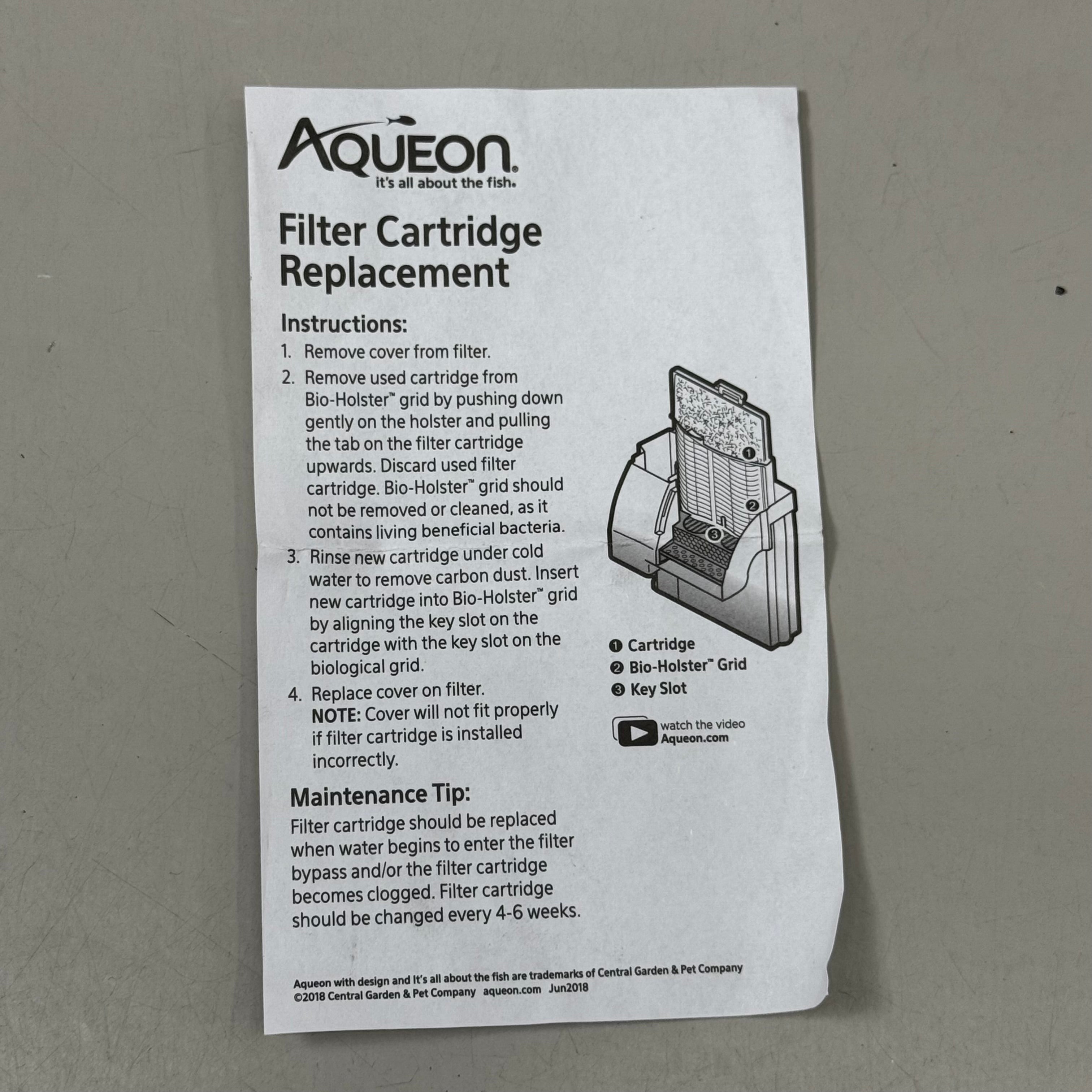 AQUEON (9 PACK) High Quality Carbon Fish Tank Filter Cartridges Small 100537062