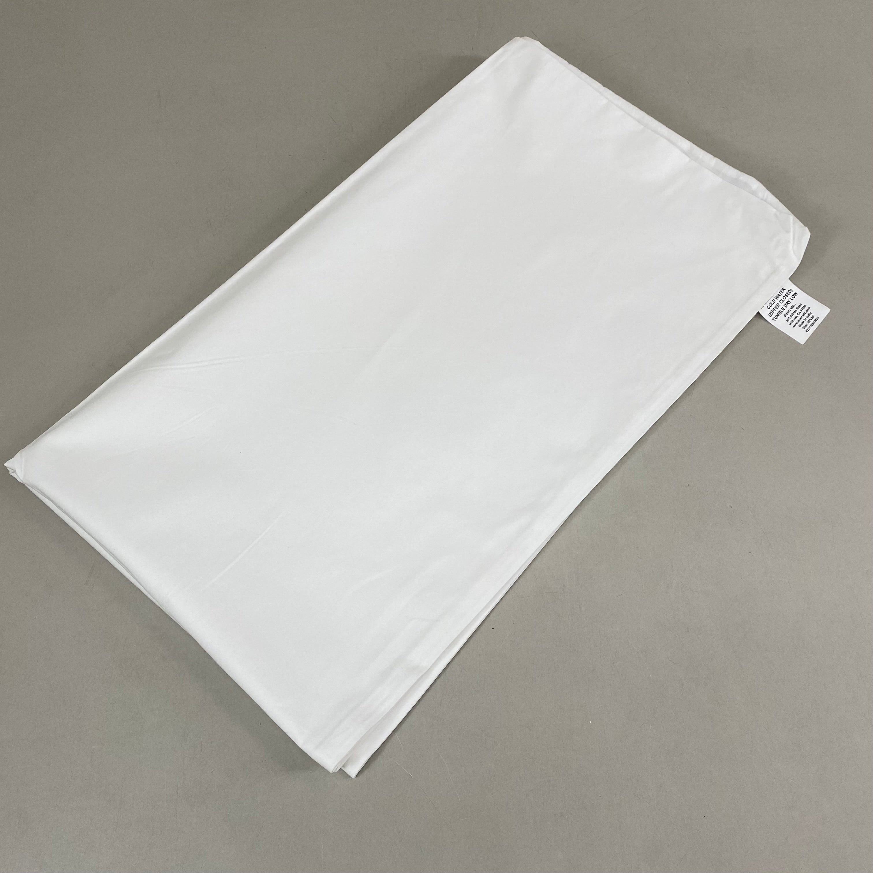 OWN ETC Zipper Closer Pillow Protector 20" W X 36" L  White