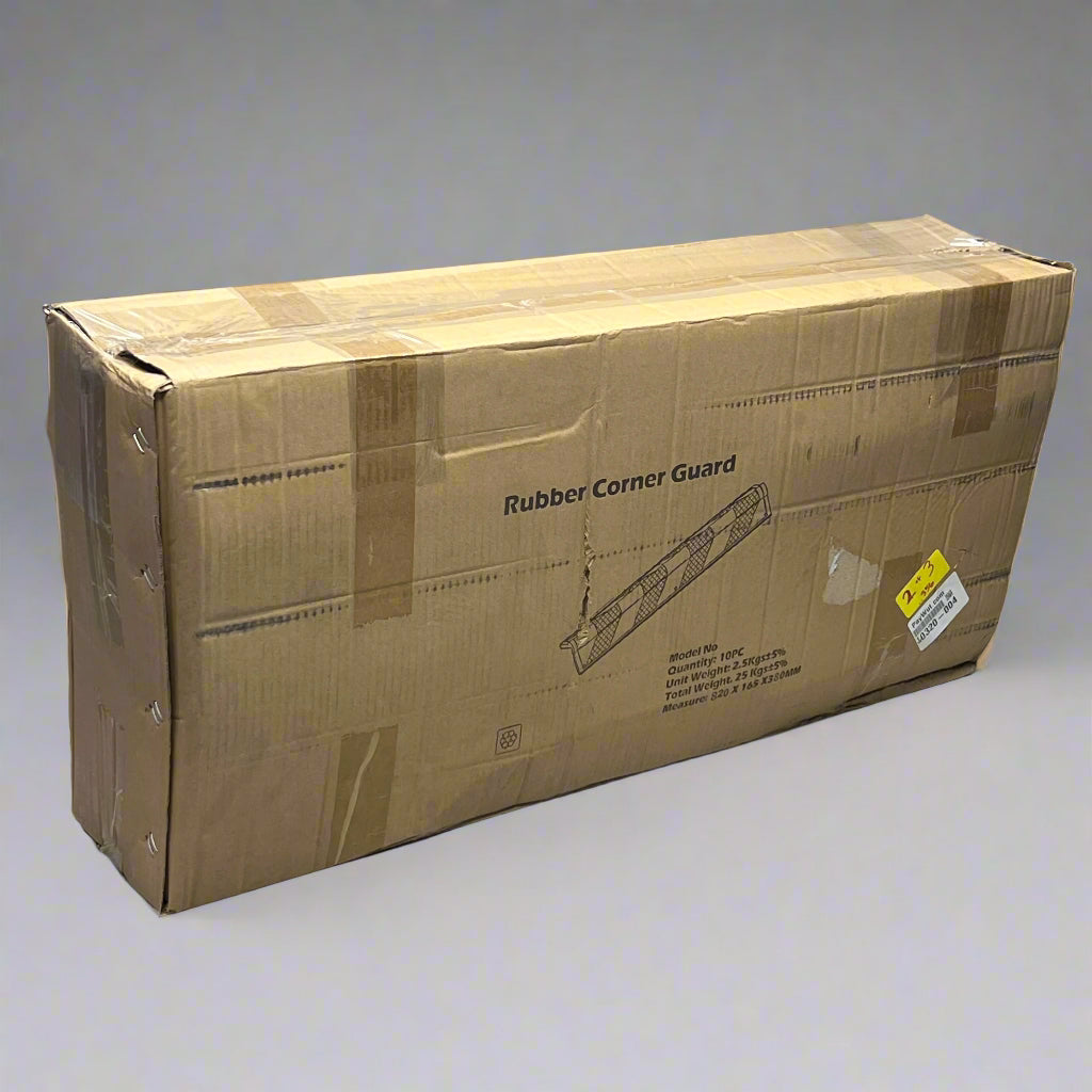Rubber Corner Guard (10 Pcs) Sz 31" L x 6.5" W, Black & Yellow
