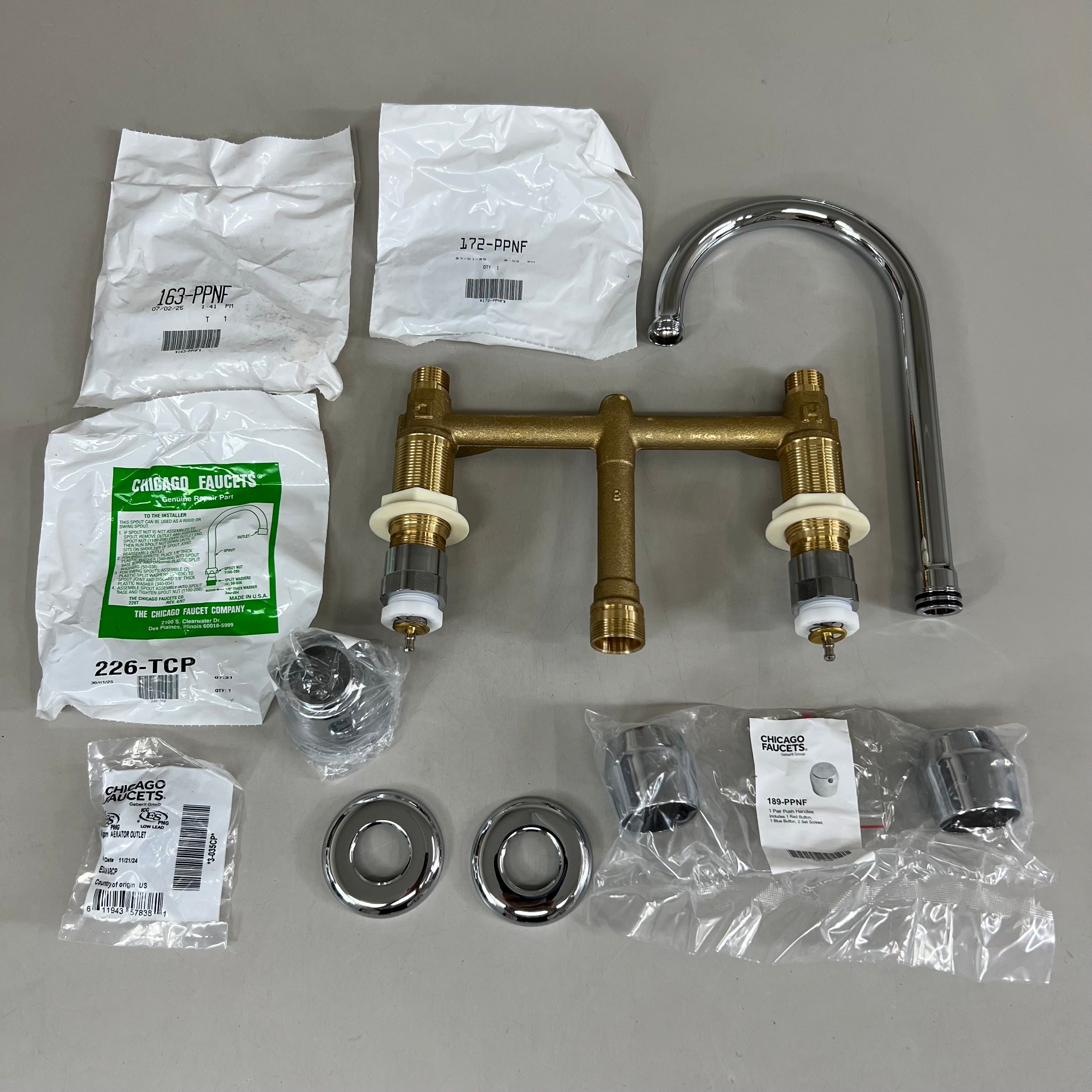 CHICAGO FAUCETS Eco Flow High Arch Kitchen Faucet  Chrome 786-E35-665ABCP