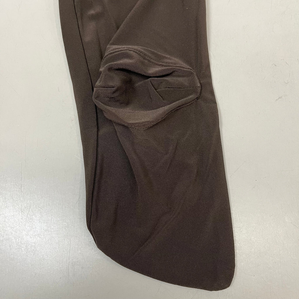 NORMA KAMALI Sleeveless Catsuit w/ Footsie Hidden Zip Women's Sz L/40 Chocolate
