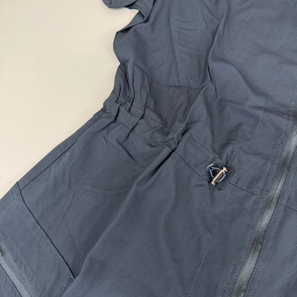 GREEN TOWN 4 Flex Scrubs Jumpsuit Cinch In Waist Women's Sz M Pewter GFX-023AST