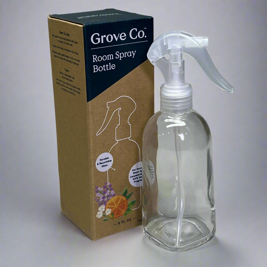 GROVE CO (4 PACK) Reusable Room Spray Bottle 8 fl oz, Clear Glass GR-324-9852