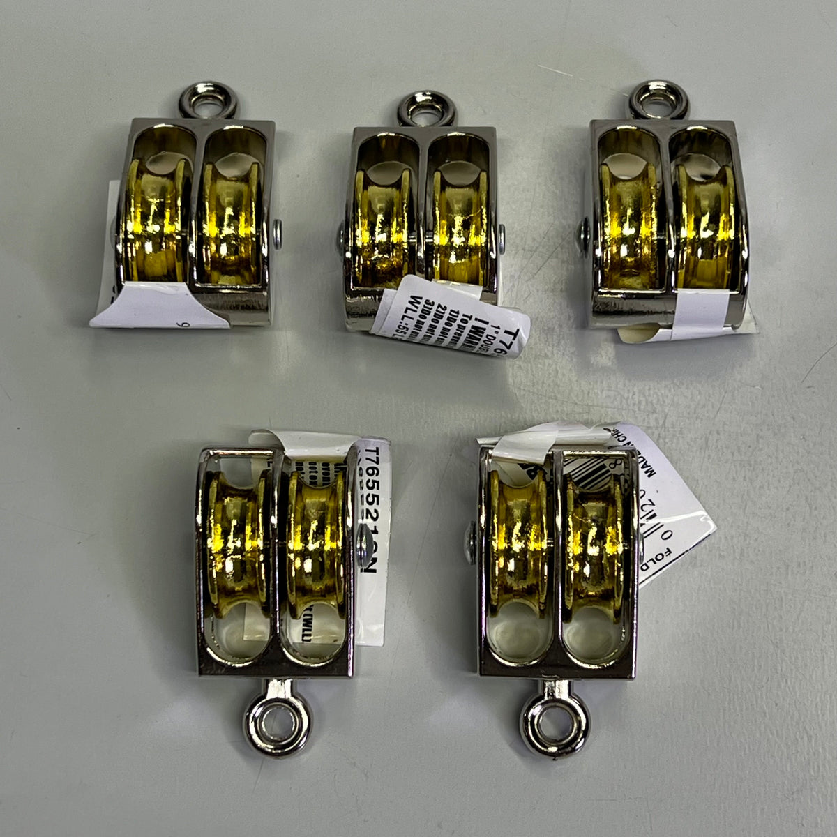 CAMPBELL (5 PACK) Dual Sheave Rigid Eye Pulley Die Cast Zinc Alloy 1" T7655212N