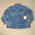 ETICA Harriette Shirt Jacket w/ Front Top Pockets & Collar River Rock Size S EW143309