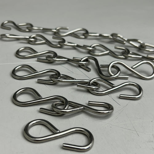 (1 Bag, 300 PCS) Heavy-Duty Stainless Steel S-Hooks For Swings,Hammocks, Tent Setting ETC 2" Overall Length