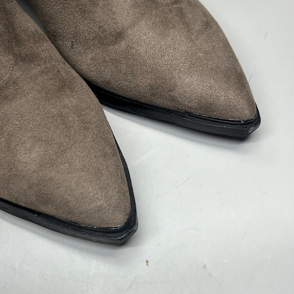 MARC FISHER  LTD Over The Knee Boot Pointy Toe Partial Zip Women's Sz 8.5 Brown