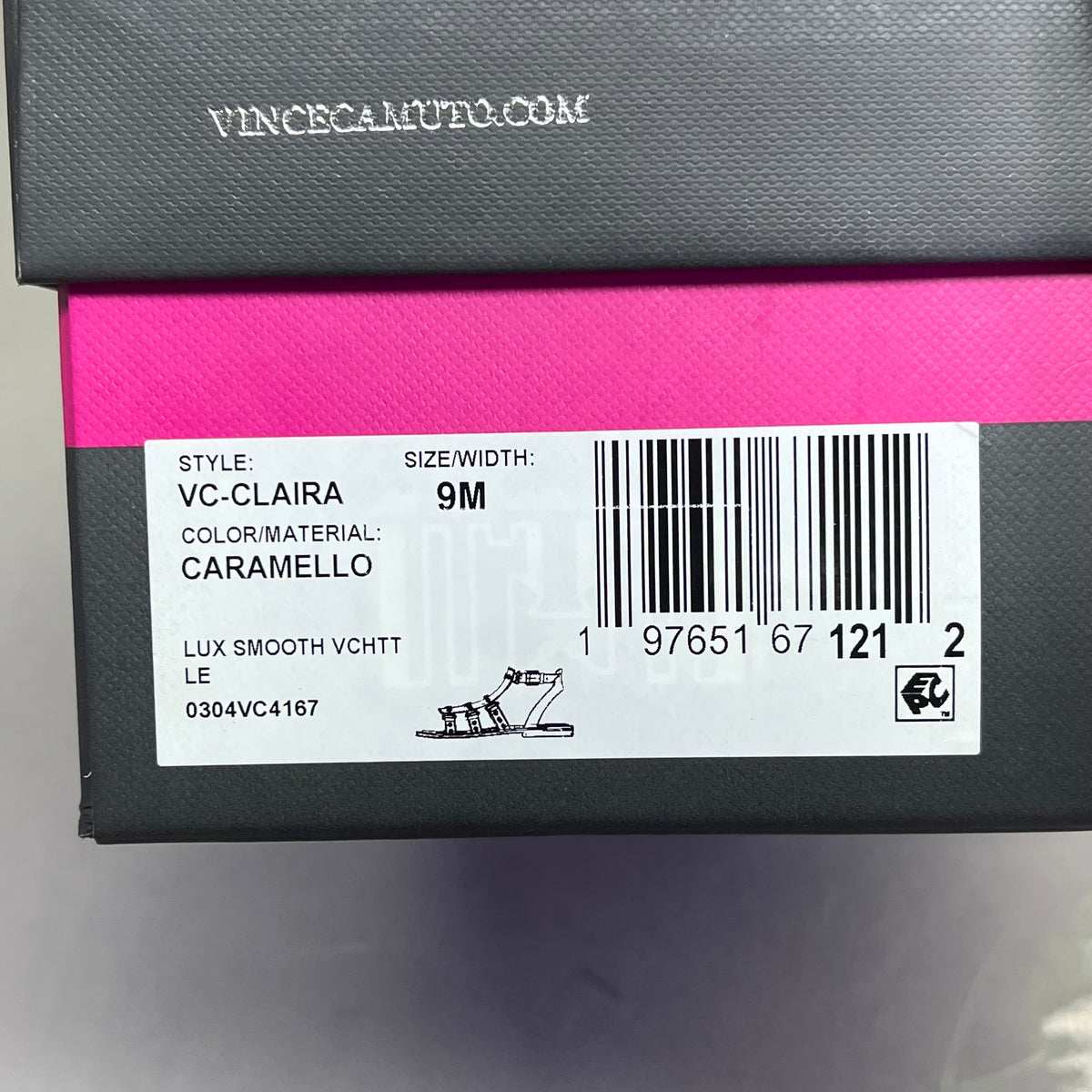 VINCE CAMUTO Leather Studded Gladiator Sandals Women's Sz 9M Caramelo VC-Claira