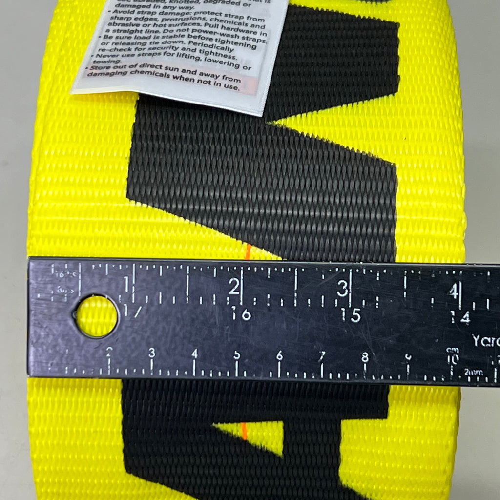 ANCRA Winch Strap 5400 lb Load Limit Sz 4" W X 30' L Binder Yellow 3795-10-30