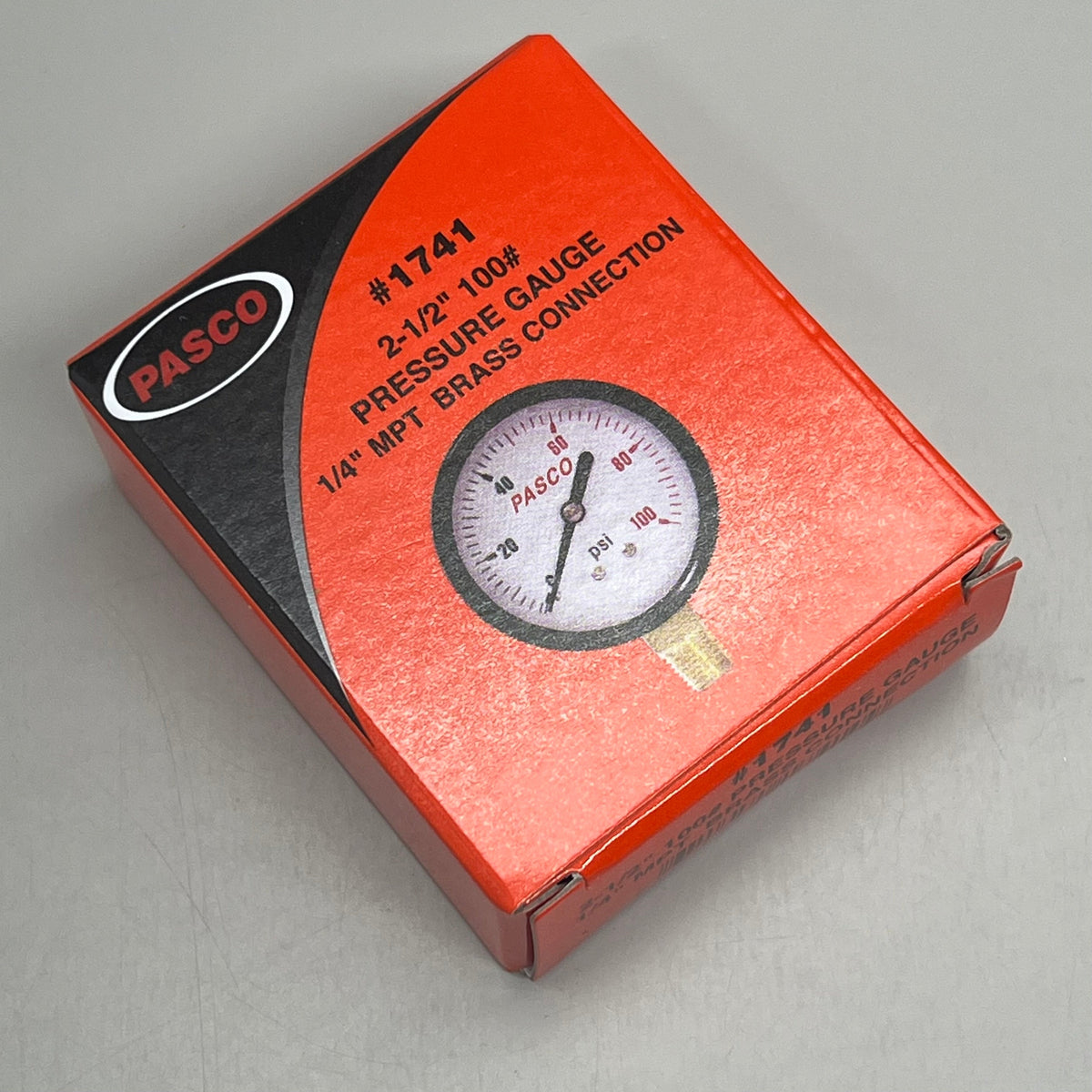 PASCO (2 PACK) Pressure Gauge 1/4" MPT Brass Connection 2-1/2" 100 PSI 1741