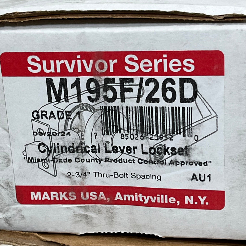MARKS Storeroom Lever Lock Set Heavy-Duty Grade-1 Made in USA M195F/36D