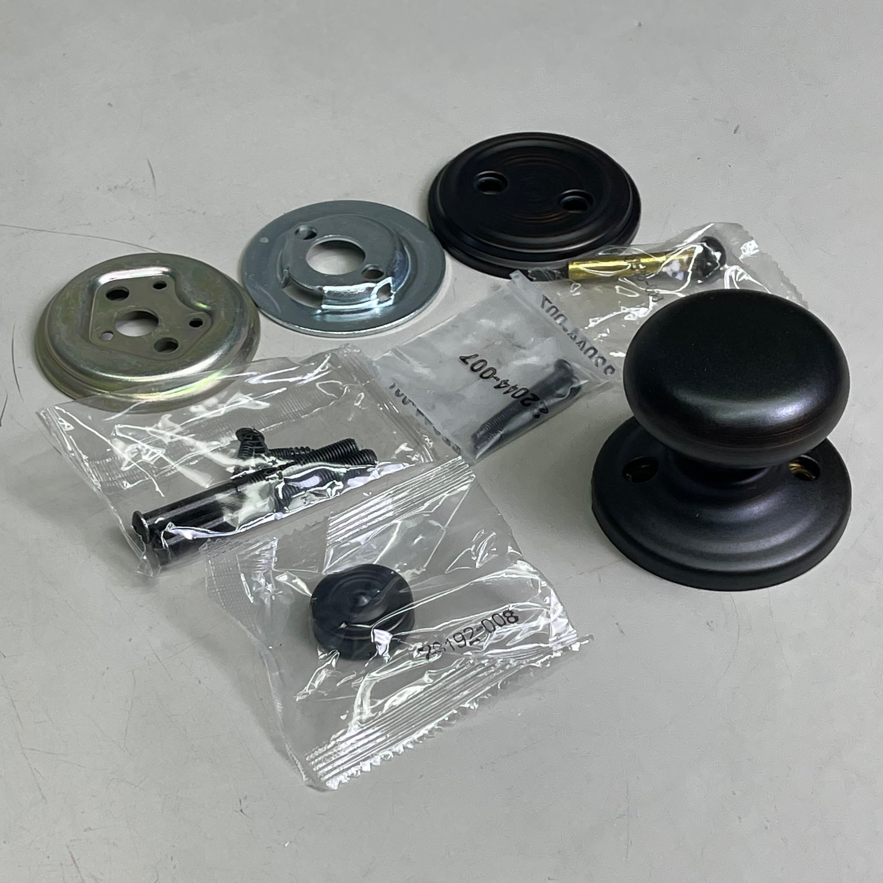 KWIKSET Hancock Interior Passage Door Knob Set Venetian Bronze 99689-007