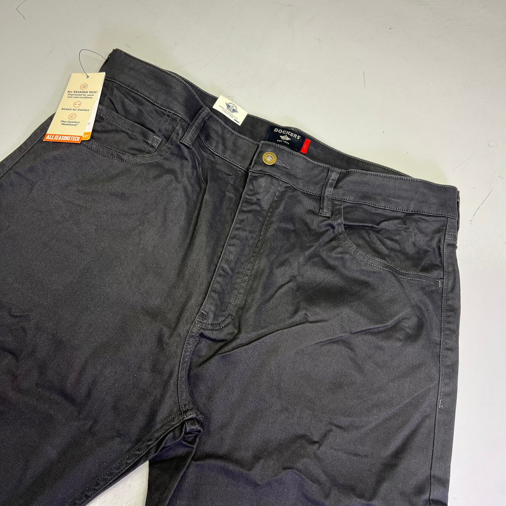 DOCKERS All Seasons Tech Straight Fit Jean Cut Pant Men's Sz 32x32 Steelhead