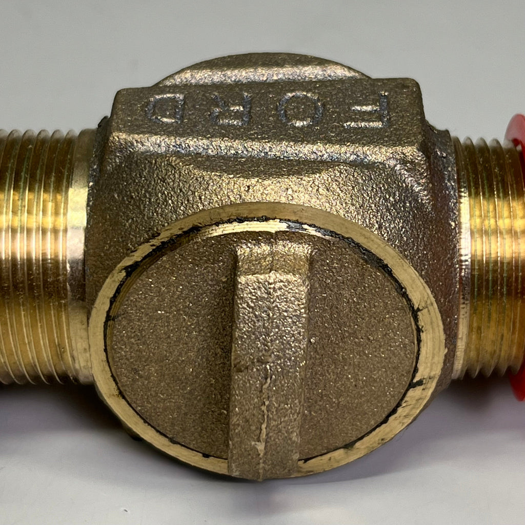 FORD 1" Meter Box Brass Ball Corporation Valve, Bronze F1000-4-G-NL