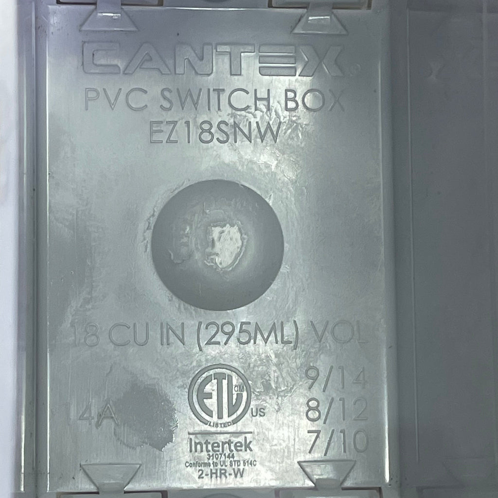 CANTEX (100 PACK) Switch/Outlet Box 18cu.in Grey EZ18SNW