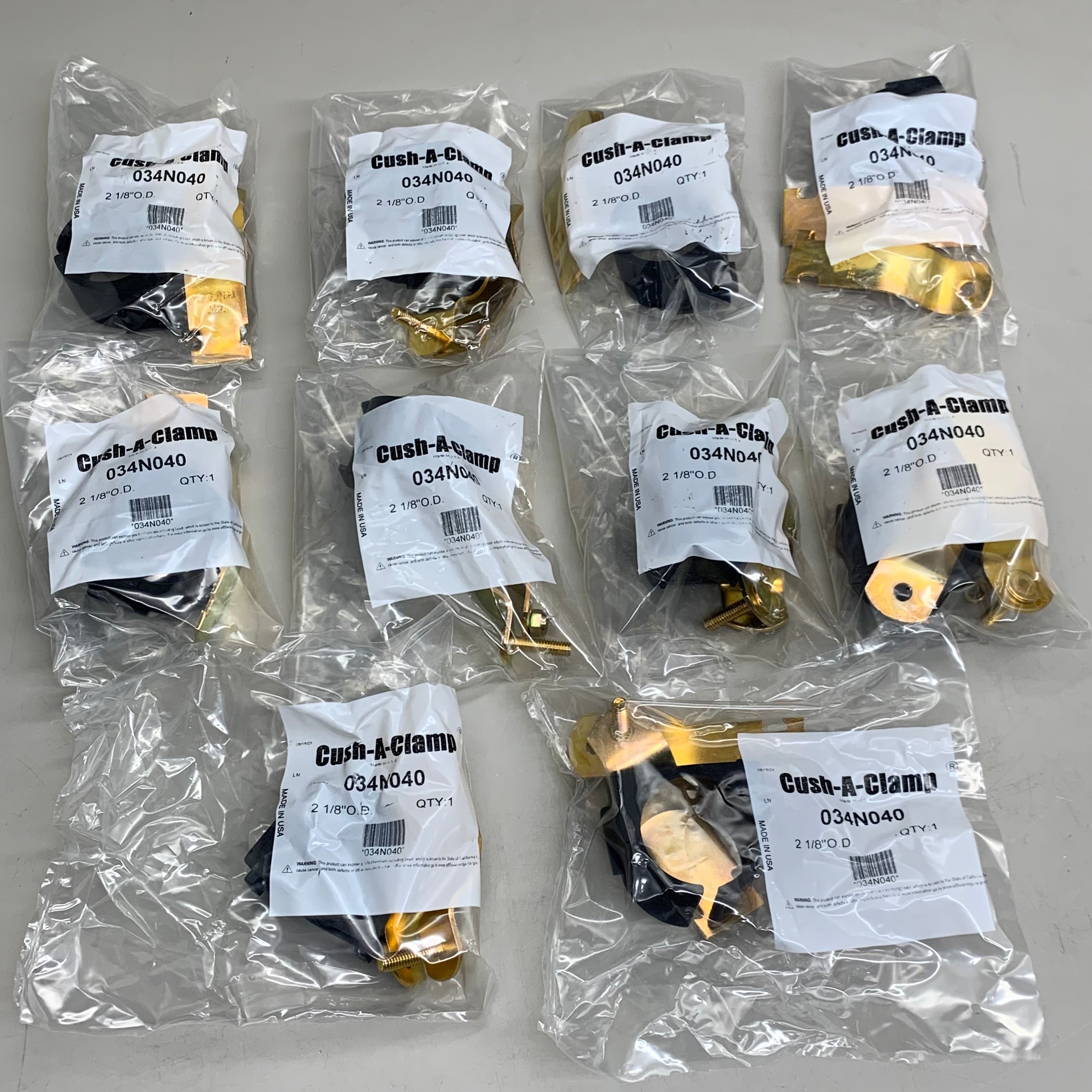 ZSI (10 Pack) Cush-A-Clamp Insulation Strut Mount Clamp 2-1/8" OD Galv 034N040