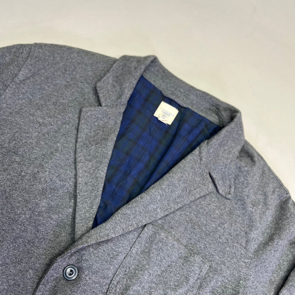 LANDS END CANVAS Jacket 100% Cotton Diamond Stitch Shoulder Men's Sz XL Grey
