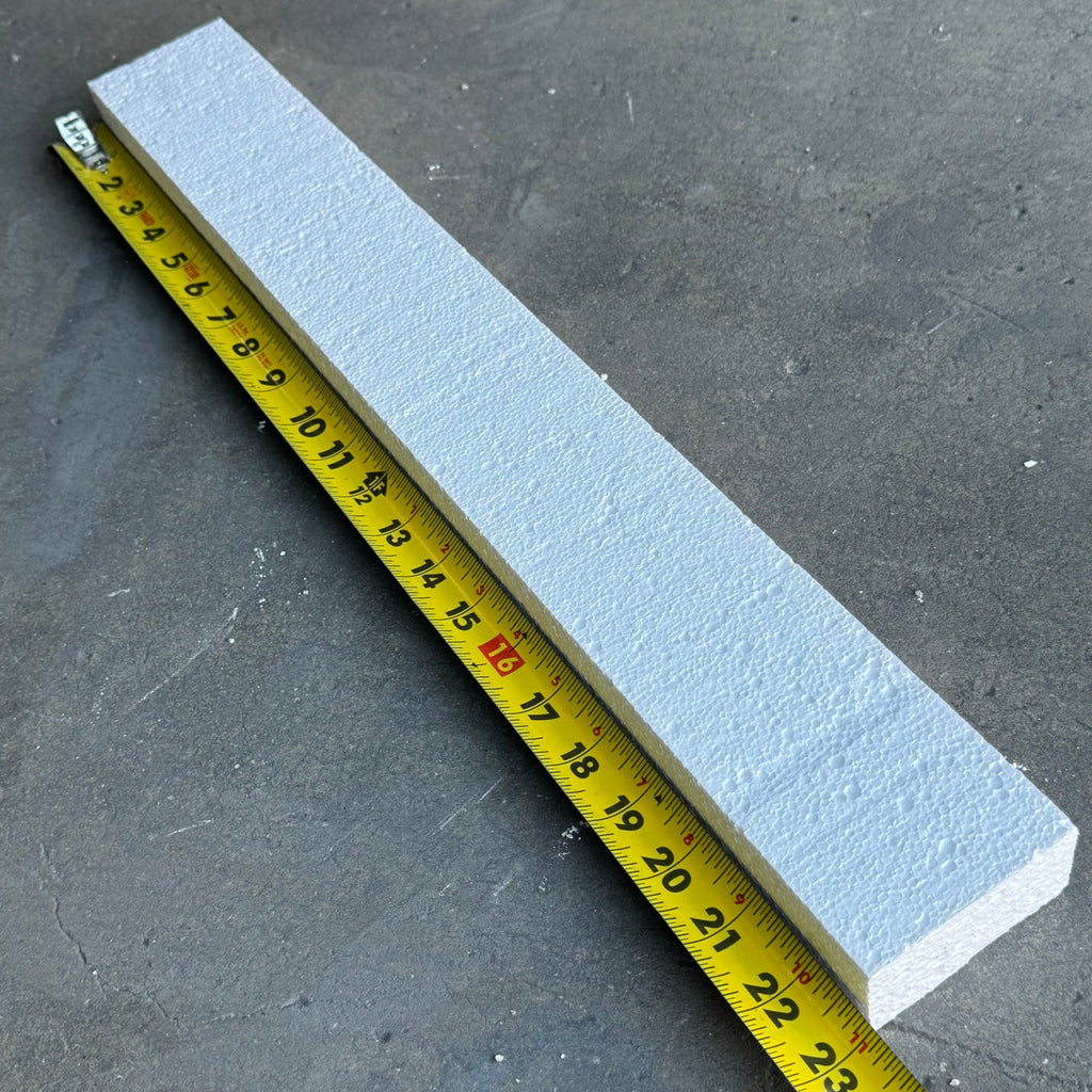 ZA@ NUCOR 168PK Rectangular Styrofoam 23”Lx3”Wx1-1/2”T White