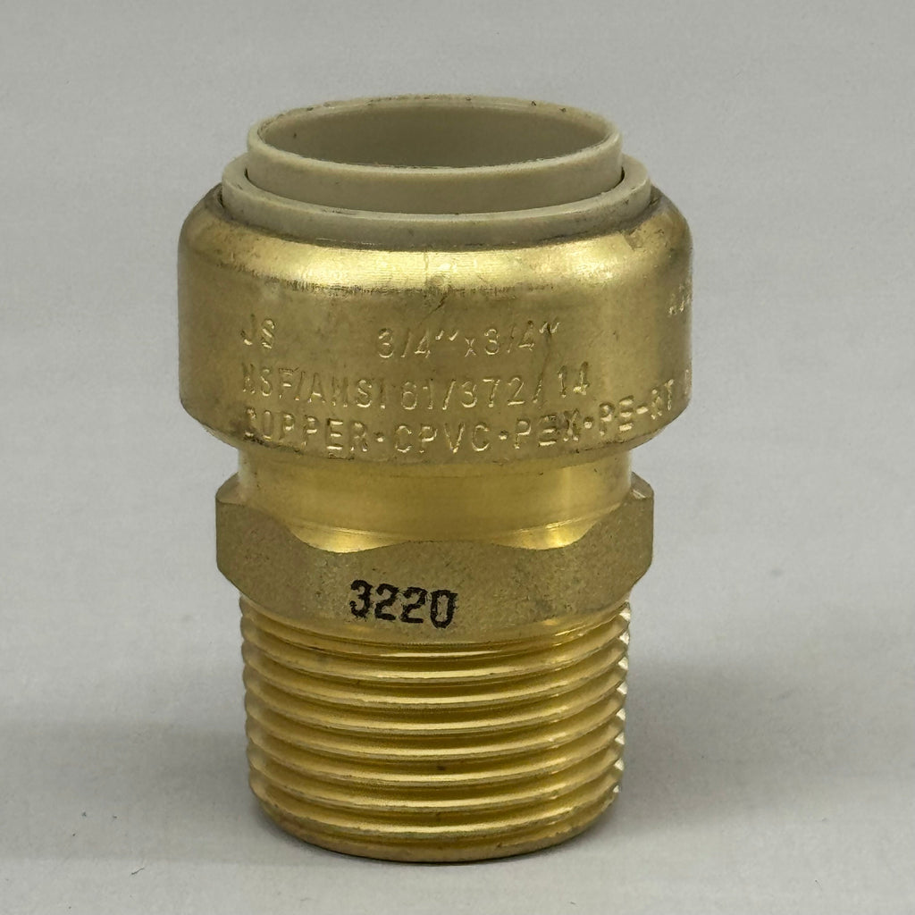 JONES STEPHENS  (3 Pack) Plumbite Push On Male Adapter 3/4"x3/4" Brass C77418LF