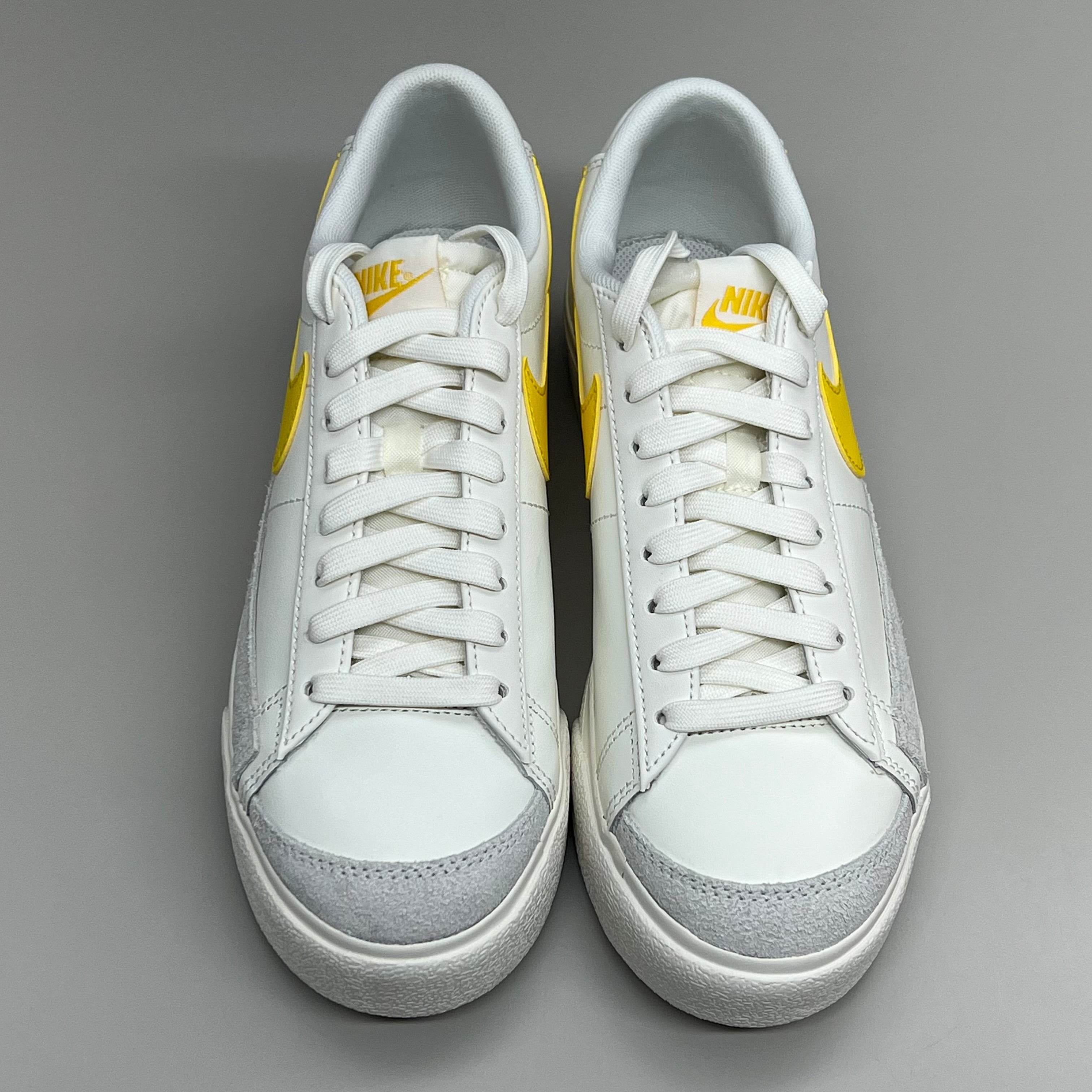NIKE Shoes Blazer Low Cut Platform Sneaker Sz Women's 10.5 Men's 9 Yellow/Grey/White