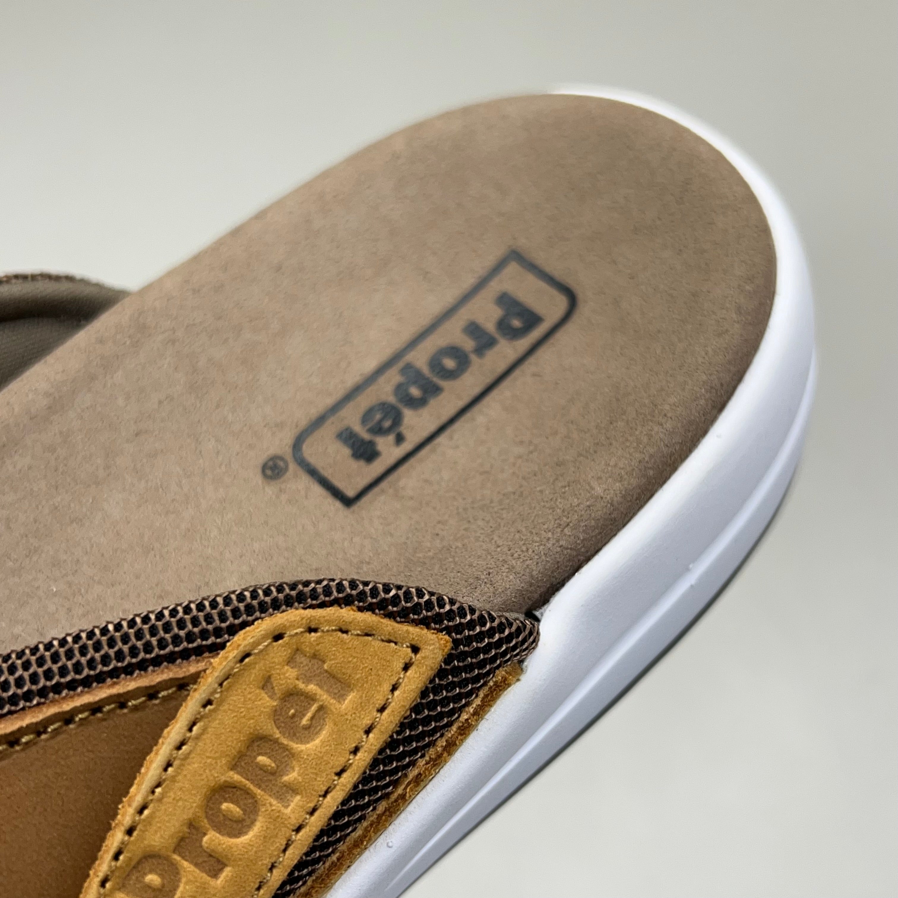 PROPET Easton Cushion Flip Flop Sandal Leather Men's Sz 9.5 XX(5E) Tan MSV011P