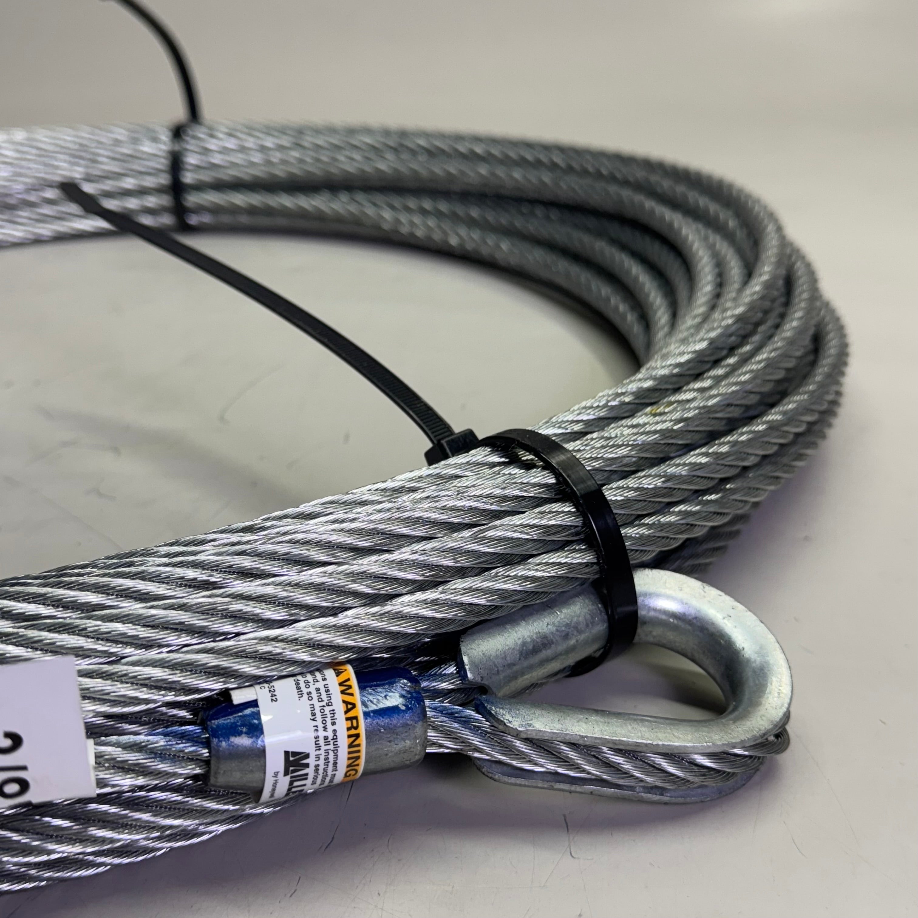 HONEYWELL Galvanized Cable W/Thimble One End Sz 120 ft. L x 3/8", SGLL/120FT