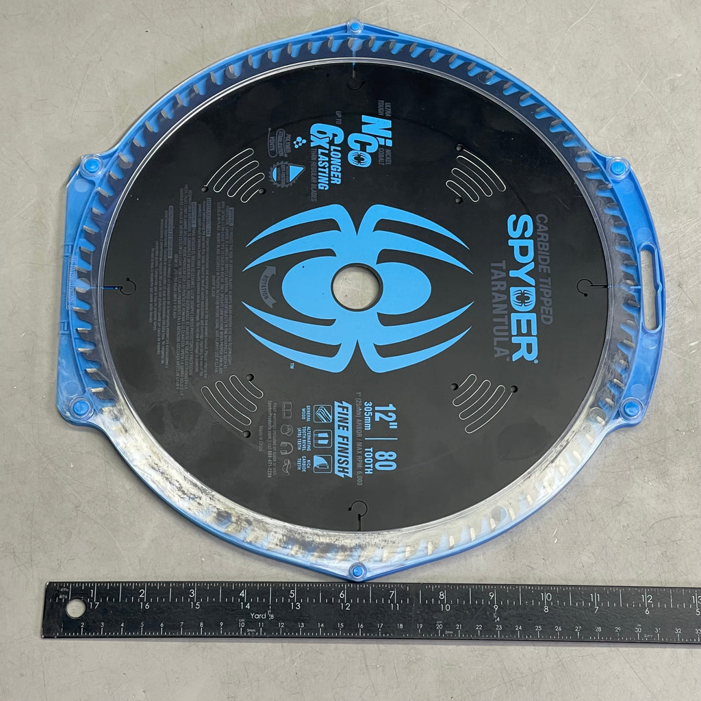 SPYDER Tarantula Fine Finish Circular Saw Blade 80-Tooth, 12" Black 13054