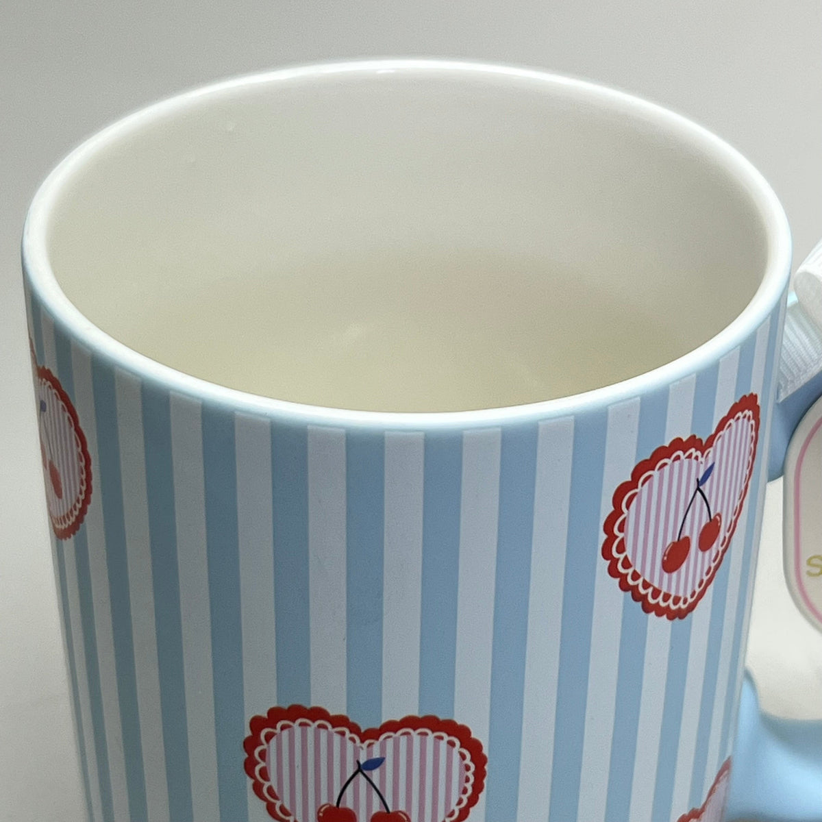 ECCOLO LTD (4 Pcs) Mugs With Fruit Design Sz 4.5" H x 3.5" D Blue MU165K