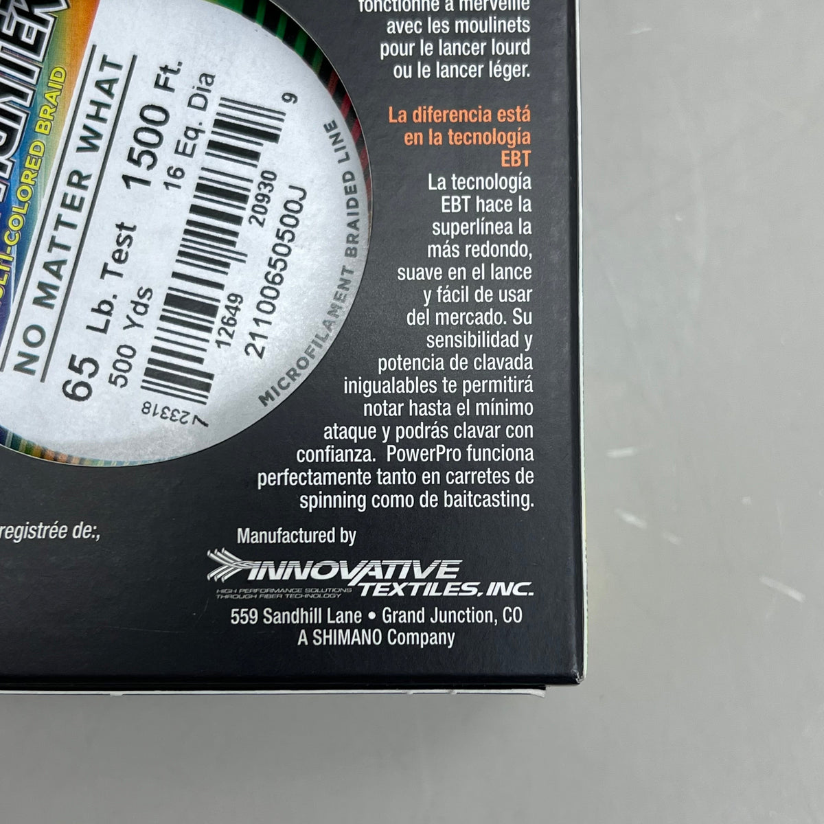 POWER PRO Microfilament Braided Fishing Line 65lbsx1500FT Multicolor 21100650500