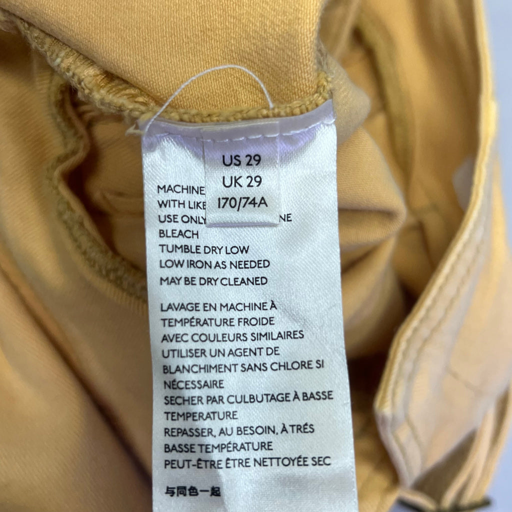 ANTGROPOLOGIE Pilcro Button W/ Hip Belt Jeans Women's Sz 29 Yellow (Pre-Owned)
