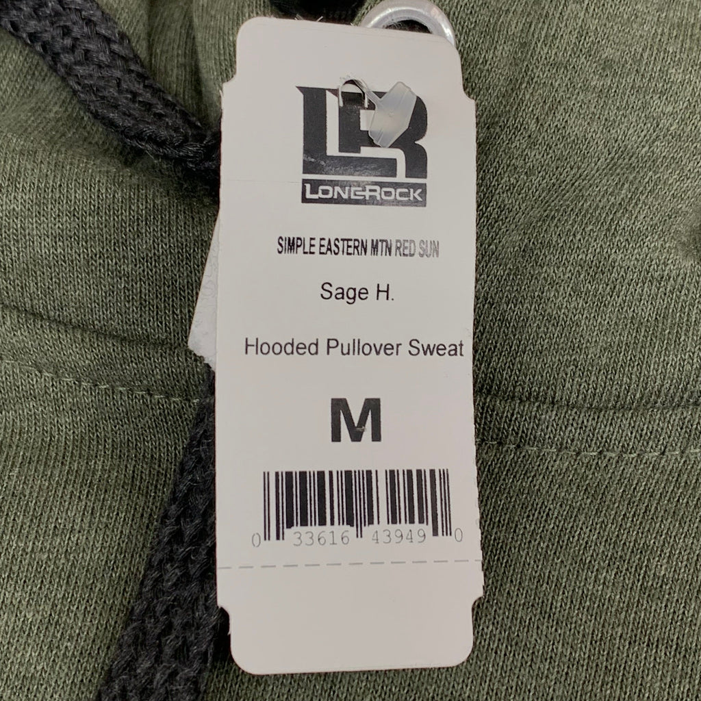 LONEROCK Helen Georgia Tie Hoodie Sz Medium Green
