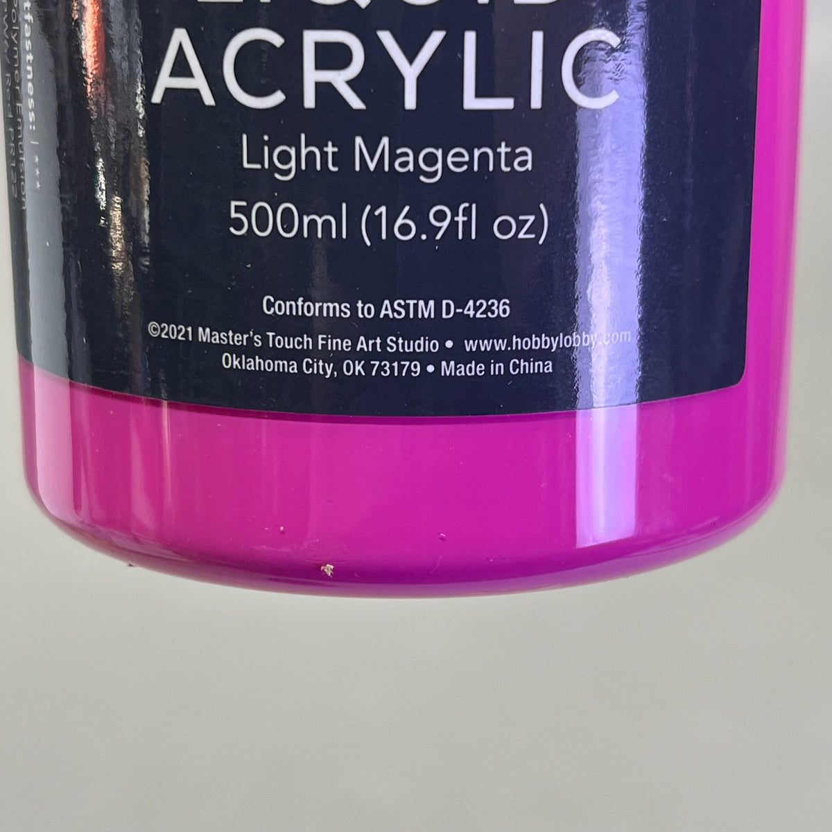 MASTERS TOUCH (2 PACK) Liquid Acrylic Artist Paint 16.9 oz Light Magenta 1819044