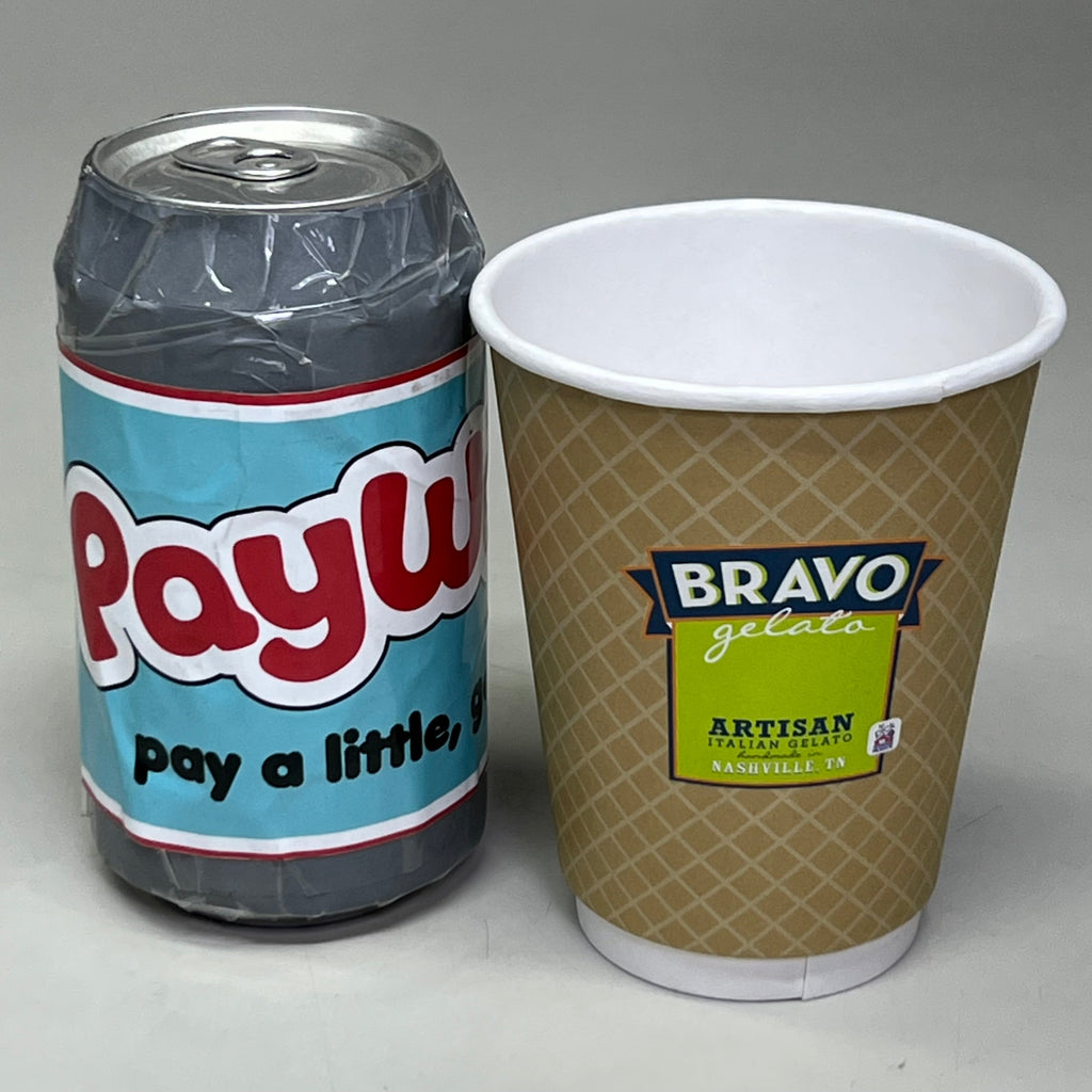 BRAVO (500 Cups) 12oz Double Wall Recycled Paper Cup Brown 511576