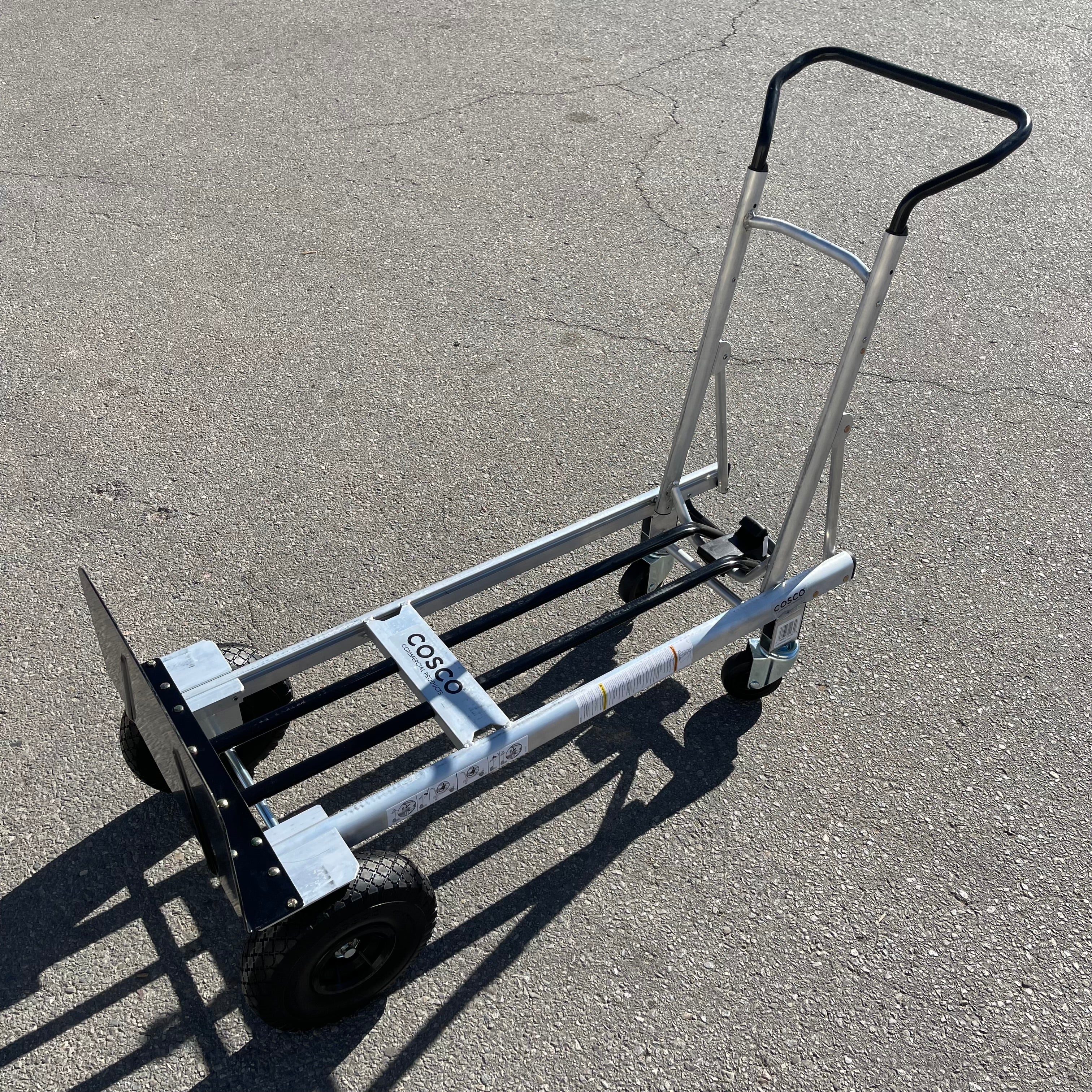 COSCO 2-In-1 Hybrid Handtruck Silver & Black 12204ASB1E