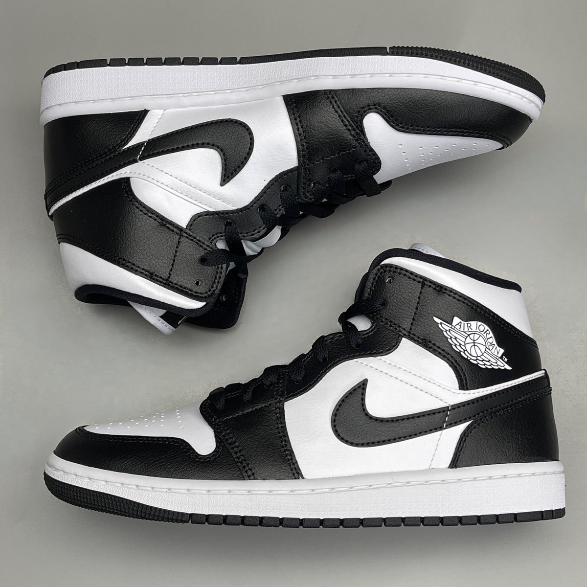 NIKE AIR JORDAN 1 Mid Panda Shoe Women's Sz 8 Black / White DV0991-101 (New)